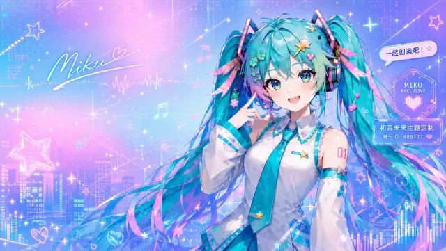Codex 皮肤内置主题「Miku 488137」底图