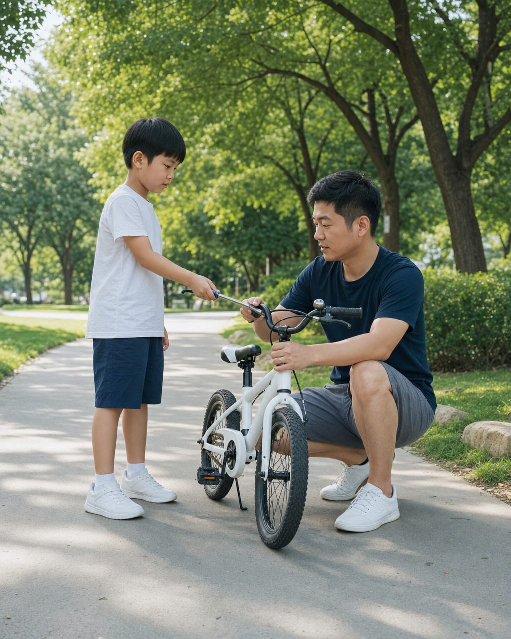 父子户外写真：户外奔跑、肩扛或并肩，突出陪伴和成长。