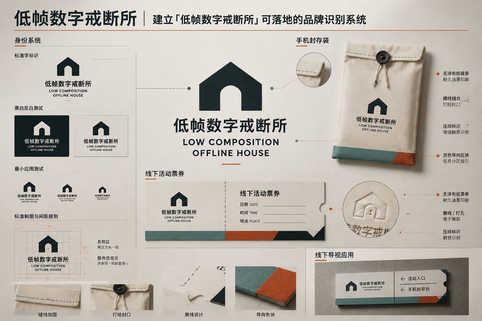 黑哥 AI 原创品牌识别案例:低帧数字戒断所品牌识别提案。
