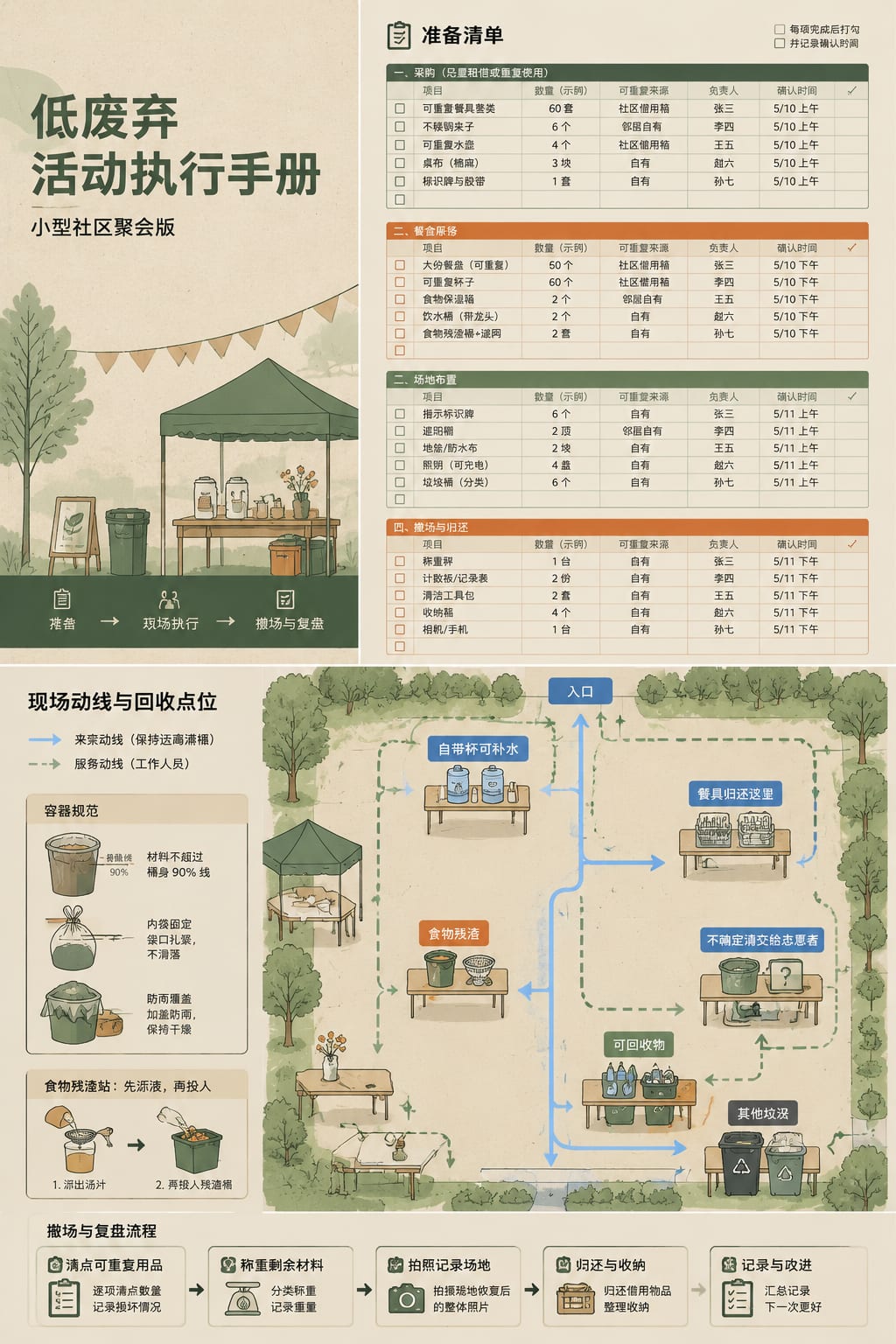 黑哥 AI 原创文档与出版案例:零废弃活动执行手册。