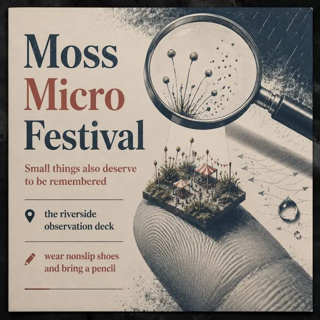 Moss Micro Festival, an original Posters & Editorial image from HeiGe AI.