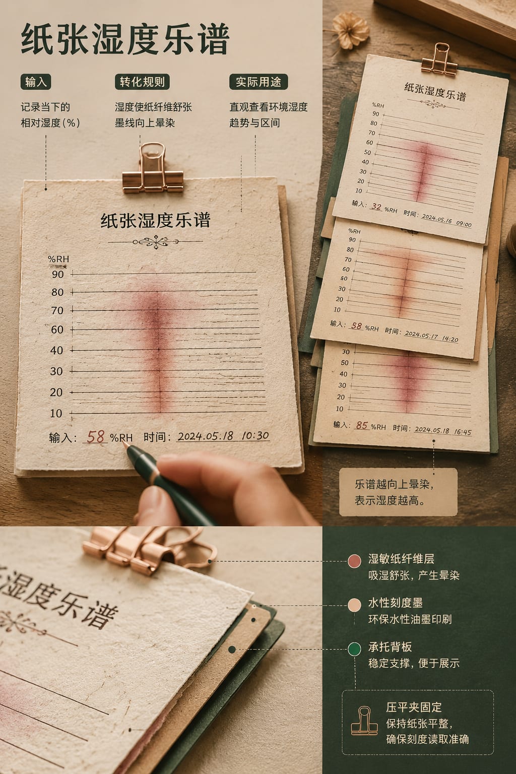 黑哥 AI 原创实验与混合案例:纸张湿度乐谱实验成片。