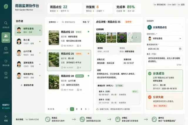 黑哥 AI 原创UI 模拟界面案例：城市雨水花园。