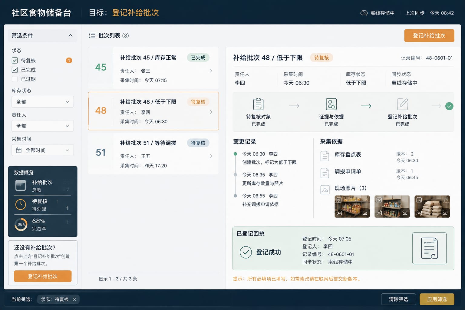 黑哥 AI 原创UI 模拟界面案例：社区冰箱补给台。