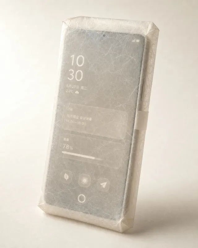 Translucent Rice-Paper Future Phone case image in a contemporary Chinese visual context.