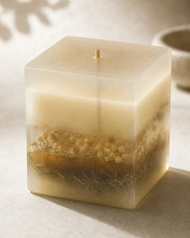 Translucent Soy Candle Packaging case image in a contemporary Chinese visual context.