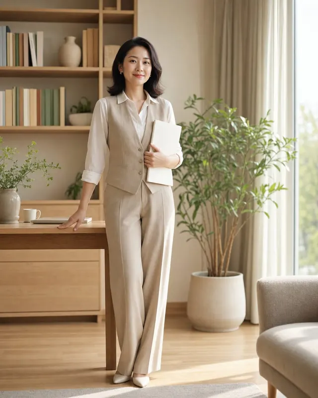 30+女性成长肖像:成熟穿搭、自然表情和克制光线,表达独立与自洽。